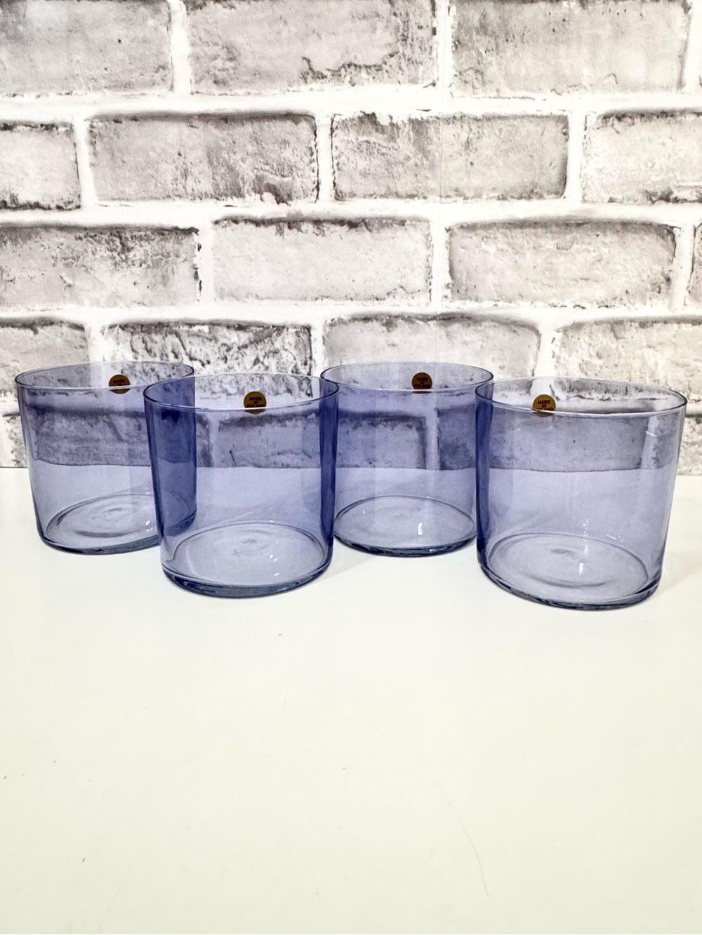Lavender Rocks Tumblers ~ Minimalist Design ~ Set of 4 ~ New